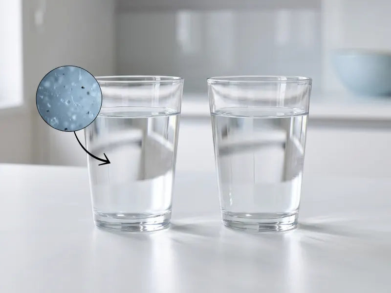 Twoja woda nie ma kontaktu z plastikową butelką.